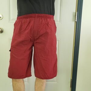 90s‎ Maroon Swim Trunks
